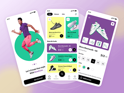 Shoes Ecommerce App 3d animation graphic design logo motion graphics ui