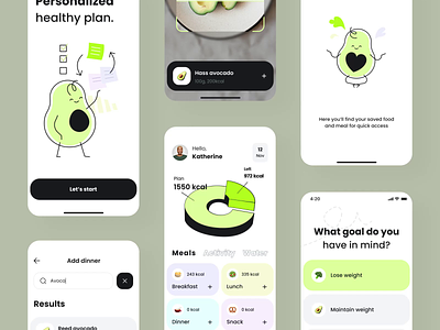 Calories app interaction animation animation app app best app best app dribbble best mobile app dribbble 2022 design health healthy healthy app healthy food illustration interaction interactive ios mobile scanning app ui user interface ux