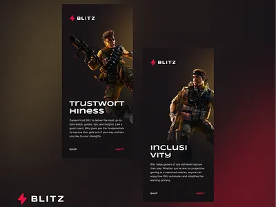 Splash Screen - Unofficial Blitz app blitz design flat gaming gaming app ios minimal mobile app play to earn ui