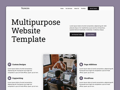 Numera - Multipurpose Website Template digital agency html template htmlcss marketing agency ui design web design web development website website template