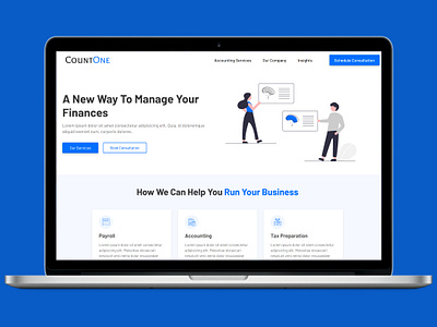 CountOne - Accountant Website Template accounting finance html template htmlcss ui design web design web development website website template