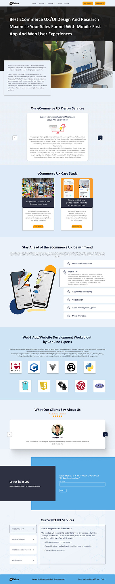 Uxlicious homepage illustration ui ux