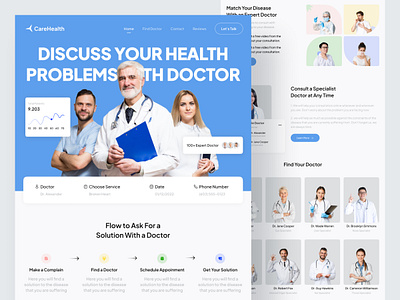 CareHealth Landing Page carehealth design doctor hospital landing page ui ux web design website