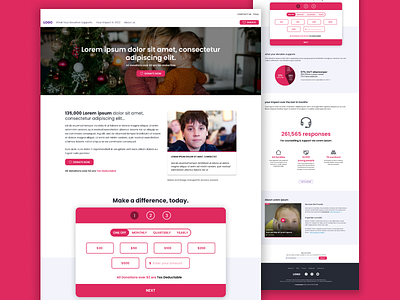 Donation Landing Page Design landing page uidesign ux design ux portfolio web design website design