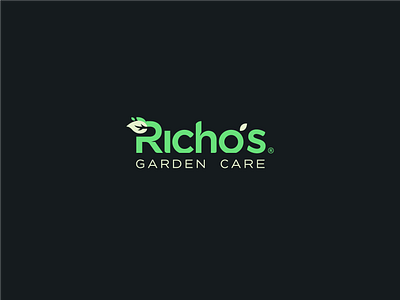 Richo's Garden Care branding garden graphic design grow leaf logo plant r zilux