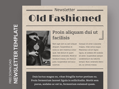 Vintage Newsletter Free Google Docs Template business corporate docs fashioned google ms newsletter newsletters old old fashioned oldfashioned oldstyle print printing retro style template templates vintage word