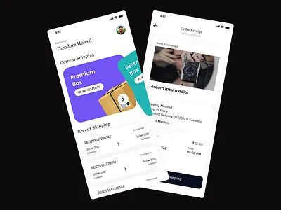 Parcel Tracker Application app application best shot colors courier delivery app delivery service design ios landing page mobile app parcel ui ux