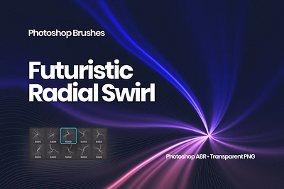 Futuristic Radial Swirl Photoshop Brushes brush graphic design