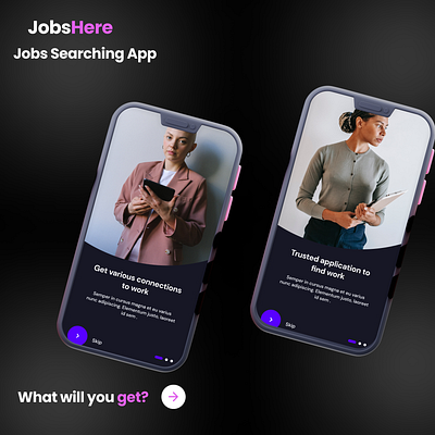 Job Finder App Design 3d animation design graphic design illustration logo ui uiux vector