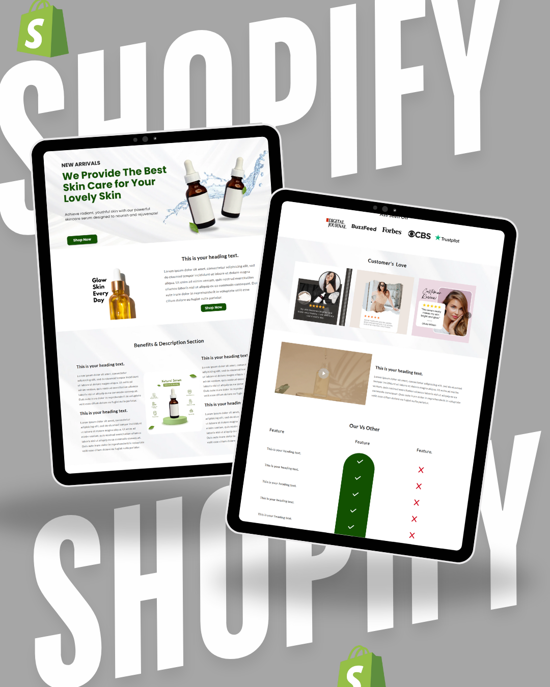 Example of Shopify Landing Page Using Pagefly Replo