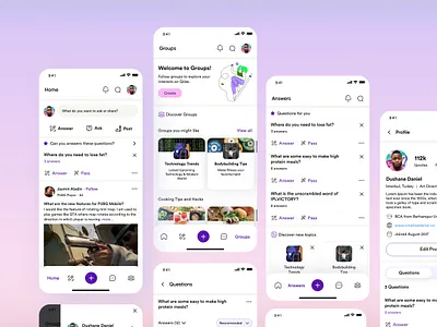 QRIES - Questionnaire App answers app ask design ios light mobile question questionnaire ui uidesign userinterface