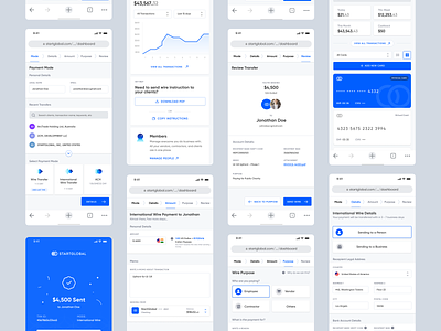 StartGlobal Mobile contacts credit card dashboard manage cards mobile overview payment product design review startglobal success uiux
