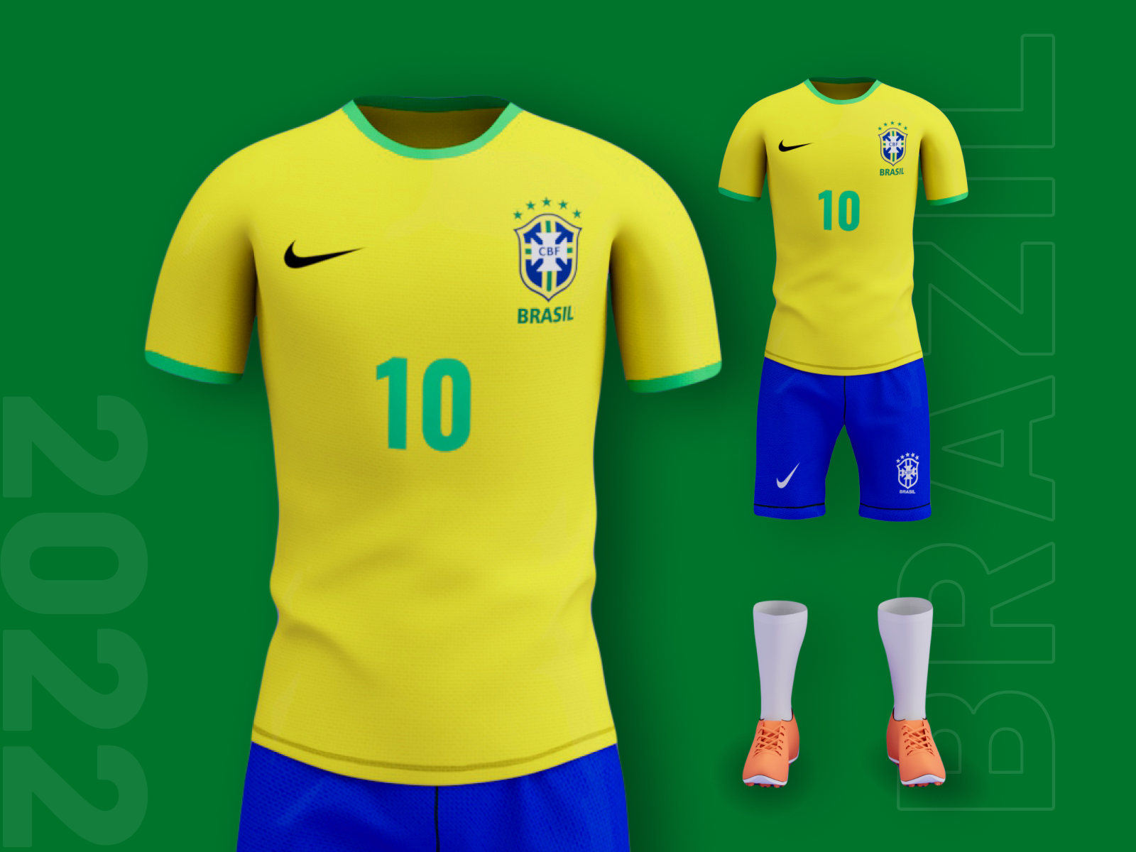 ArtStation - Brazil world cup 2022 Roblox Shirt