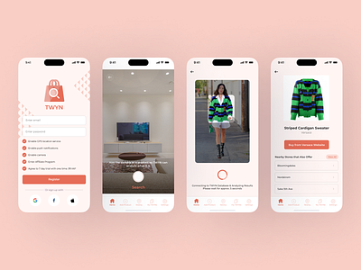 Clothes Scanner App adobe xd app branding clothing design figma homepage illustration mockup project scan ui