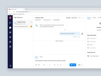 Navi Support Tool crm customer query customer support dashboard dashboard ui design navi navi design support support tool ticket resolution ui ux web crm web support tool