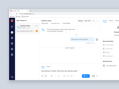 Navi Support Tool crm customer query customer support dashboard dashboard ui design navi navi design support support tool ticket resolution ui ux web crm web support tool