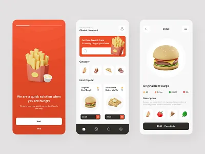 Fast Food Mobile App 3d 3d foof 3d icon 3d illustration app design burger delivery app fast food food app food delivery food order ios kfc mobile mobile app mobile app design restaurant ui ux