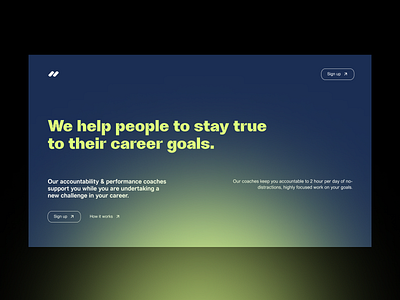 2hrDays // Hero section accountability branding clean coaching design digitaldesign dribbblers figma minimal modern shotoftheday success ui uxui webdesign webflow webflowdesigner
