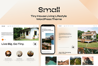 Small - Tiny House Living Lifestyle WordPress Theme blog business design illustration logo web design webdesign wordpress wordpress theme wordpress themes