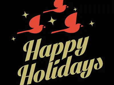 Holiday Season animal animal logo branding cardinal christmas christmas card happy holidays holiday holiday card holiday season illustration logo new year typography