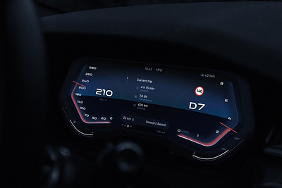 Digital Cluster concept automotive car cluster concept dashboard digital hmi speedometer ui