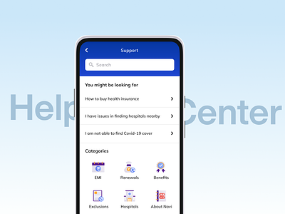 Navi Insurance Help Center customer help customer support design health care help indian app indian insurance indian insurance support insur tech insurance mobile mobile design navi navi design navi design team navi insurance support ui ux