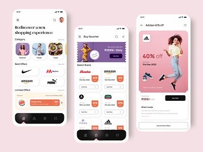 Voucher Selling & Buying App app app design buying design dicount giftcard giftcard app mobile mobile app offers selling ui ui design voucher