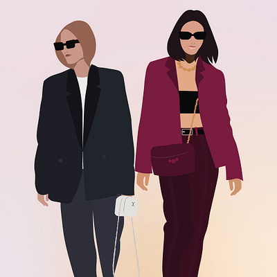 TWO LADIES fashion grafikdesign graphicdesign hamburg illustration illustrator