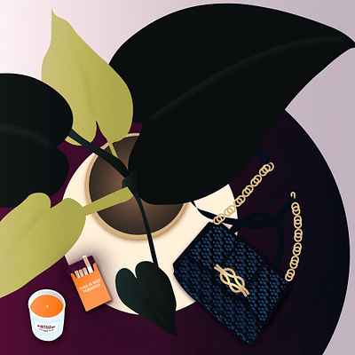 CUP 'N' SWEETS #02 cigarettes graphicdesign hamburg illustration illustrator indesign plants