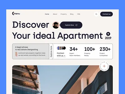 Property Landing Page Website apartment architecture branding building design graphic design home page house illustration logo properties property real estate real estate agency real estate website realestate residence ui ux vector
