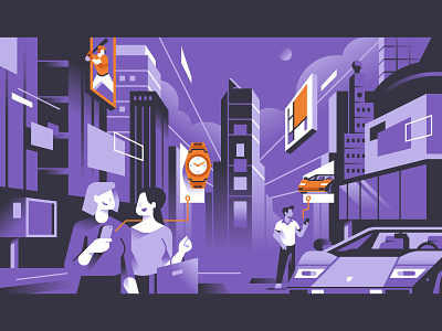 Pricing culture - Investment platforms asset car city collection company design geometric gradient illustration investor new york platform shopping