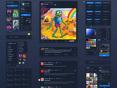 Openmeme: Web3 meme sharing platform components 9gag app cat crypto daily daily ui doge meme meme app meme platform memes nft nft marketplace nft trading openmeme pepe platform poland web3 website