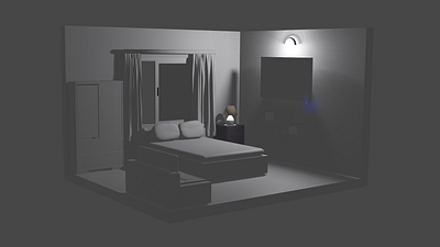 Interior Design ( Bedroom ) 3d animation bedroom blender branding design luxurylifestyle model motion graphics ui