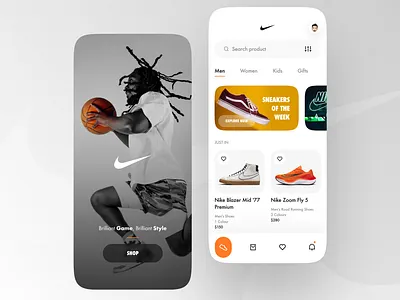 Nike App UI Design ecommerce mobile app mobile app design nike shoes app ui ui design uiux ux ux design