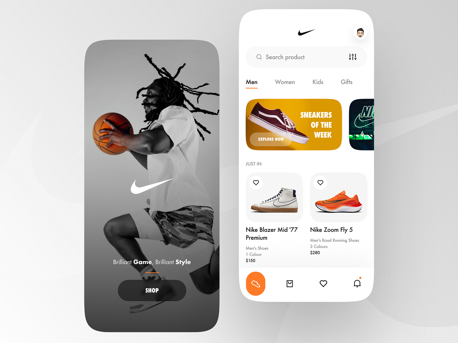 Nike App UI Design by Harshil Acharya on Dribbble