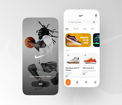 Nike App UI Design ecommerce mobile app mobile app design nike shoes app ui ui design uiux ux ux design