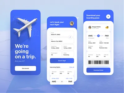 Takeoff - Flight Ticket Booking App app design application book ticket design flight flight ticket mobile app design take off ticket booking app trip ui ui design uiux