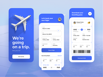 Takeoff - Flight Ticket Booking App by Bacancy on Dribbble