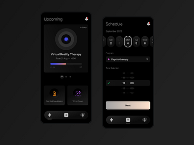 ProAnima Mobile App — Scheduling app layout mobile psychology ui ux