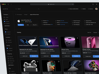 Gartex - E-Commerce Dashboard 📱 app design b2b dark mode dashboard design e commerce e commerce app ecommerce gadget online shop online store product design shop shopping store ui ui design uiux ux web