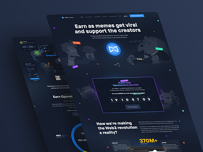 Openmeme: $WMR crypto token Landing Page 9gag crypto crypto token daily daily ui doge hero landing page meme memes nft nft marketplace nft trading openmeme pepe platform poland web design web3 website