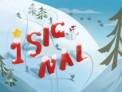 ✨OneSignal Holiday Theme Drawing✨ brading holidays illustration new year onesignal theme drawing