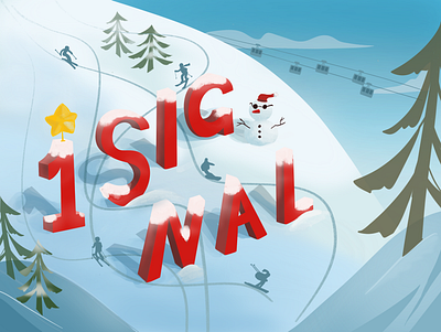 ✨OneSignal Holiday Theme Drawing✨ brading holidays illustration new year onesignal theme drawing