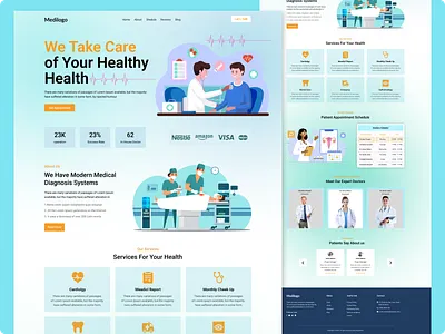 Medilogo-Medical Landing Page landingpage logo ui uidesign web template website template