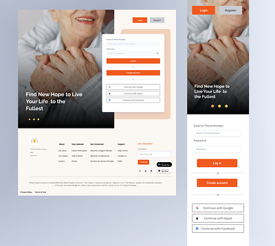 Desktop and Mobile View - Login pages desktop login mobile ui ux