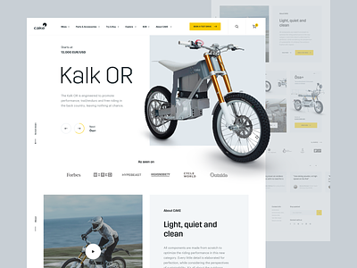 Cake Moto / Redesign cake content delivery ecommerce grid layout light interface minimal clean design motorcycle typography ui ux website whitespace