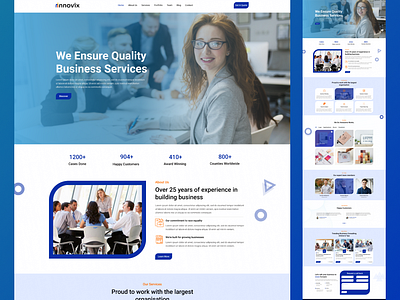 Innovix Agency Website UI design landingpage logo ui uidesign web template website template