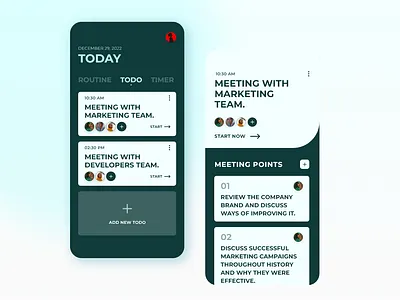 Todo App - Time Management app concept design management productivity ui ux