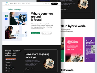 Redesign Website Webex Meetings call cisco clean ui collaboaration managment team meeting team ui design ui ux uidesign video video call web web design webex website zoom