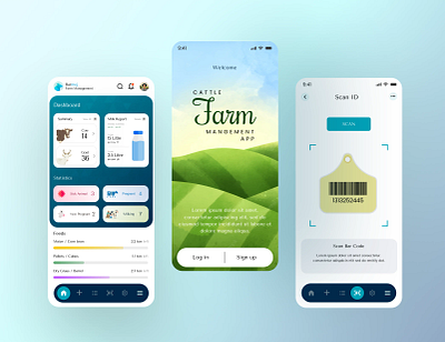 Cattle Management App app design ui ux